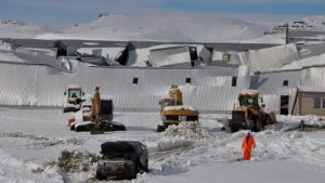 El temporal de nieve causa serios daños en la industria minera de Jacobacci