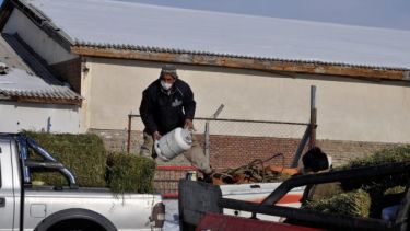 El gas envasado, un elemento vital para calefaccionarse en el campo. (Foto: José Mellado)