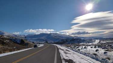 La zona de Pilcaniyeu está cubierta de nieve. (Foto: gentileza Silvana Marquez)