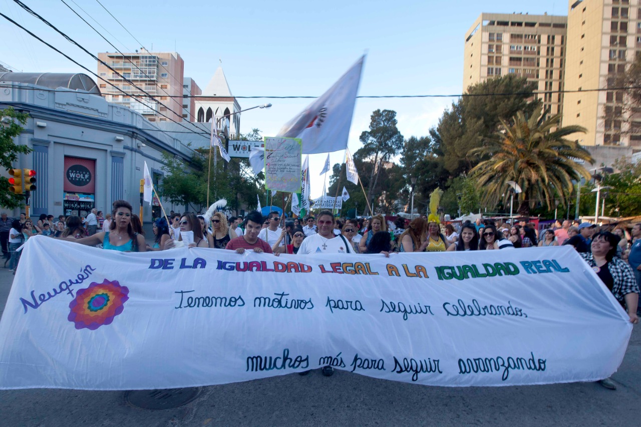 El activismo histórico del movimiento LGBTIQ+ es lo que hizo posible la sanción de la ley. Foto archivo diario Río Negro.