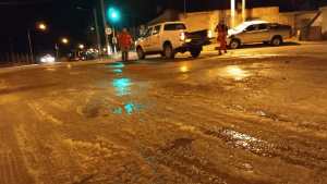 Precaución por el hielo en las calles de Neuquén capital