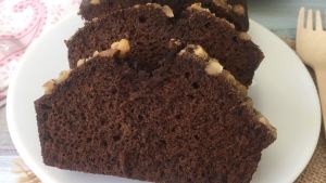 Mirá que bueno está este budín de banana y algarroba