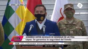El gobierno de Bolivia asciende por decreto a militares de Fuerzas Armadas