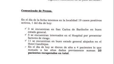 Anoche, el hospital de Jacobacci emitió un comunicado. 
