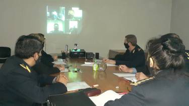 La reunión se realizó en la Jefatura en Viedma. Foto: gentileza.