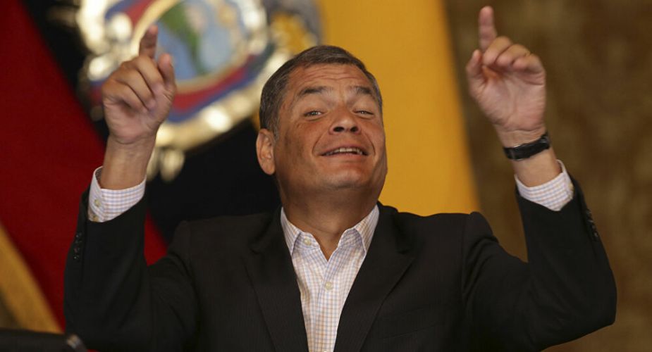 Correa se encuentra en Bruselas, y su presentación se hizo en redes sociales.-