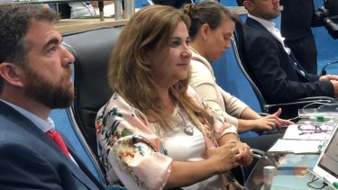 La legisladora Salzotto fue la vocera del bloque. Foto: archivo.