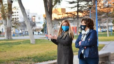 Soria había recibido a la gobernadora hace algunas semanas atrás. Foto: archivo.-