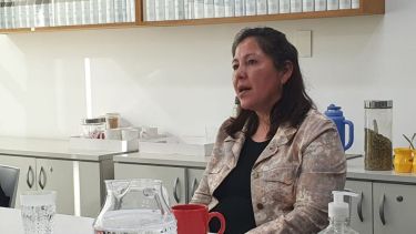 Castro brindó una conferencia hoy, acompañada por sus asesores legales. Foto: gentileza Amnistía Internacional.-