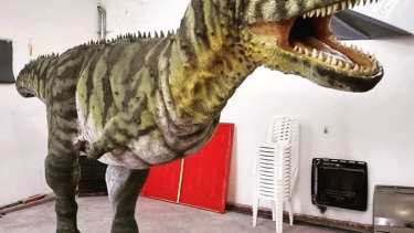 El  Abelisaurus, la segunda réplica que los paleoartistas elaboraron. (Foto: gentileza)