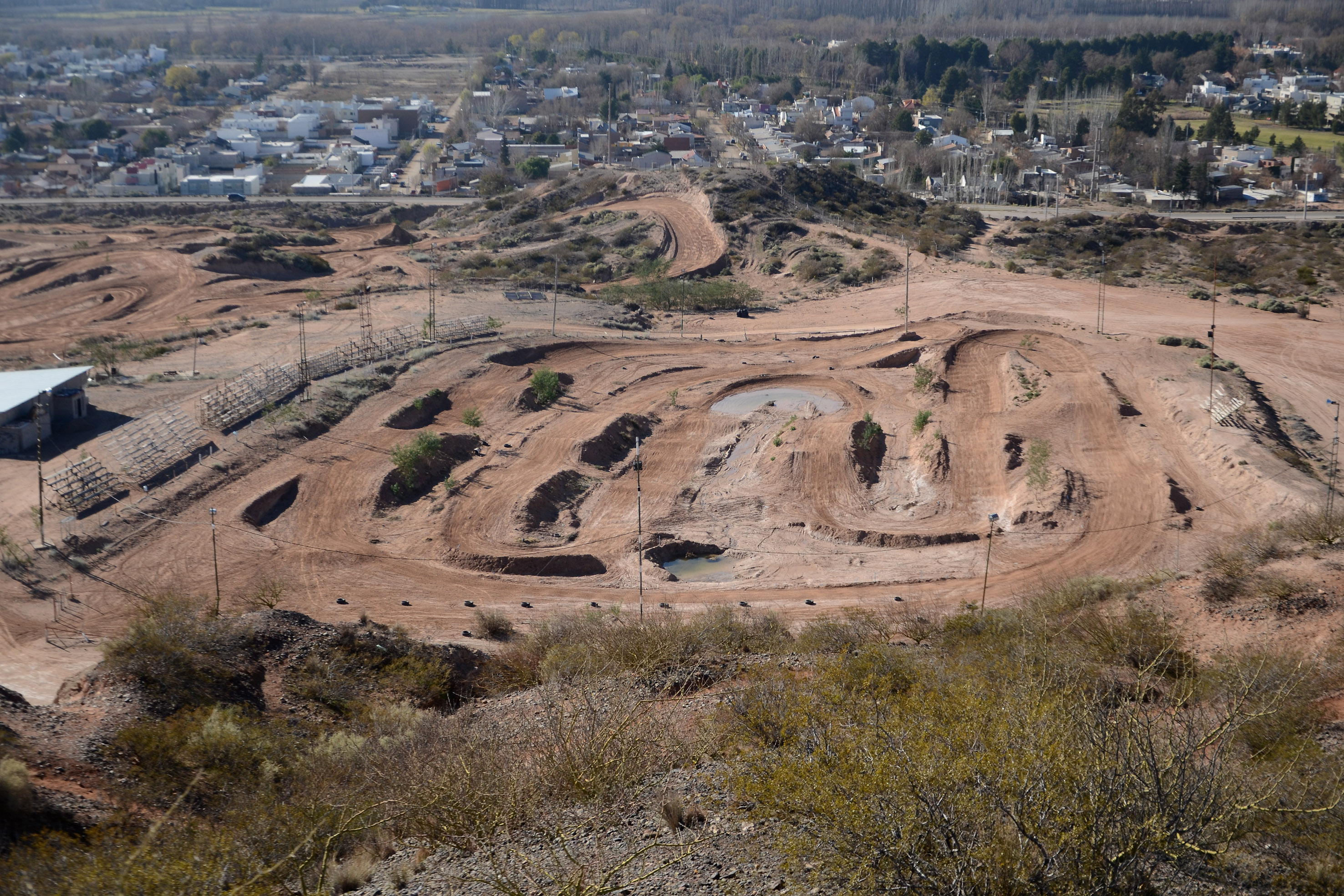 Vista aérea de la pista de motocross (foto Archivo)