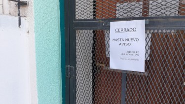 La oficina del área de Medio Ambiente del municipio tiene sus puertas cerradas por un caso positivo. (Foto Pablo Accinelli)