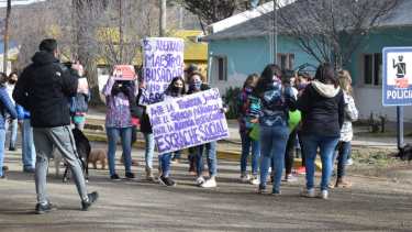El pasado miércoles se realizó una manifestación frente a la comisaría de Andacollo. Foto: Nicolás Fuentes