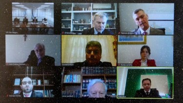 La audiencia se realizó en el formato virtual. Gentileza.