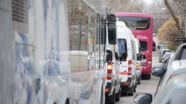 Los transportistas de turismo protestaron el jueves en Neuquén capital