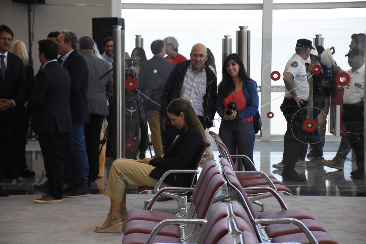 María Luisa Cuesta durante la inauguración de las obras en el aeropuerto local, el año pasado. Foto: archivo Florencia Salto.