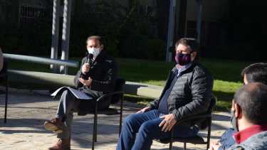 El gobernador Omar Gutiérrez participó de una conferencia de prensa en Casa de Gobierno. Foto: Yamil Regules.