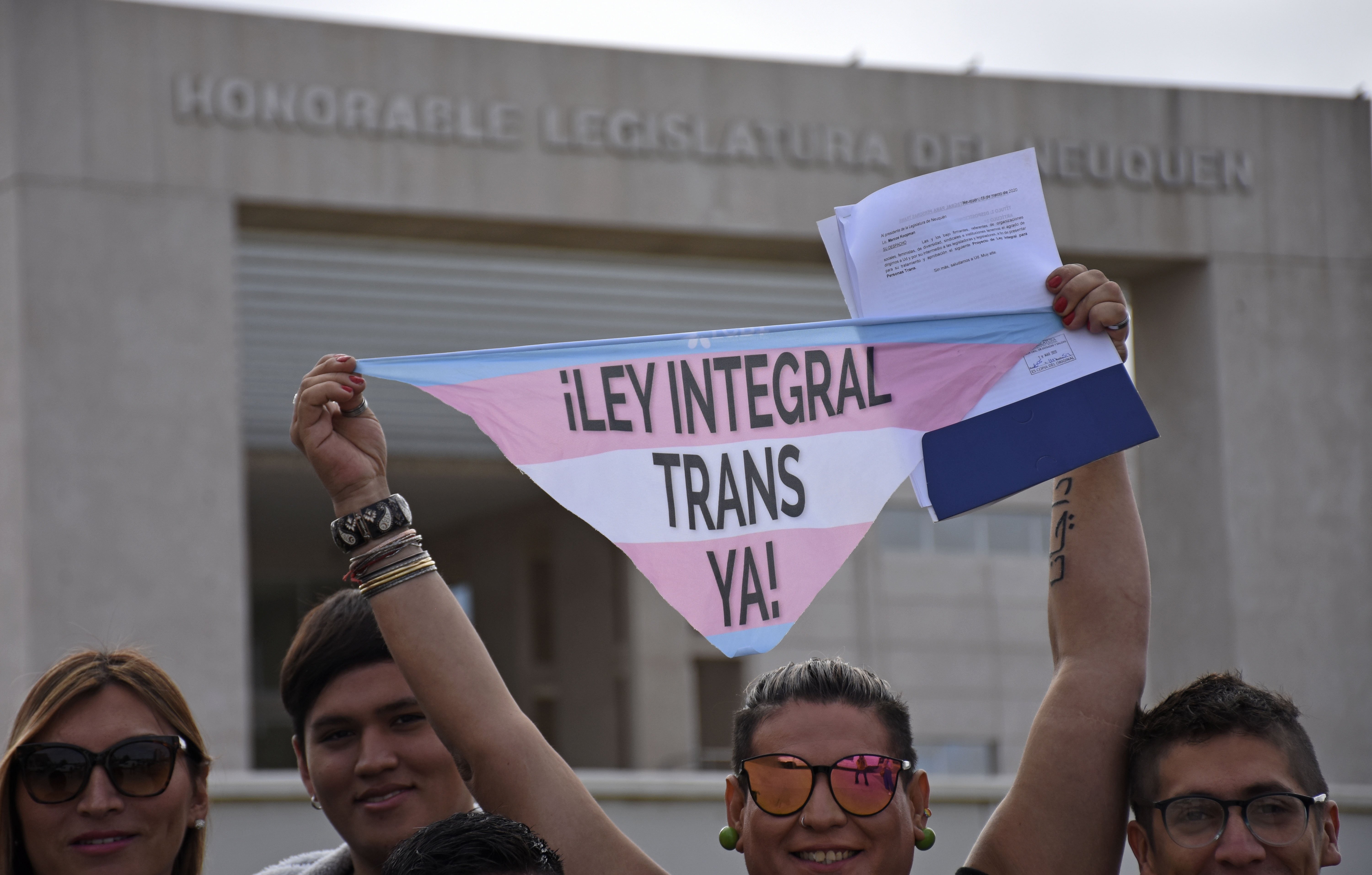 En marzo pasado fue presentado el proyecto de ley integral trans. Foto Florencia Salto.