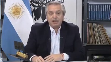 A través de la Televisión Pública, el presidente habló tras el lanzamiento. Foto: captura de pantalla.-