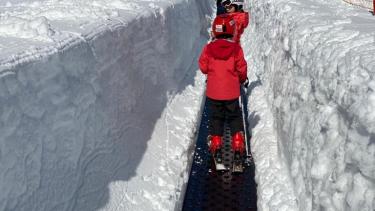 El sábado la apertura se postergó por viento y nevadas. Foto: gentileza Cerro Bayo