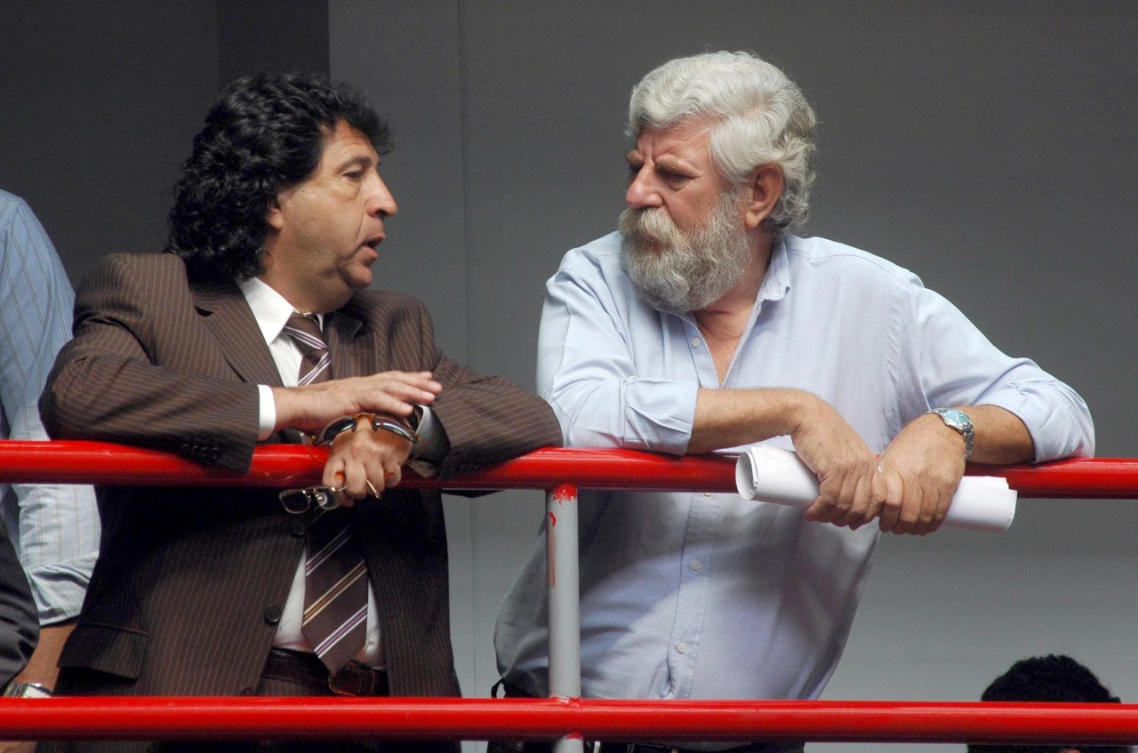 Ferrari e Irigoyen tras una audiencia judicial en 2008. A partir de hoy cumplieron la condena. Foto: Marcelo Ochoa.