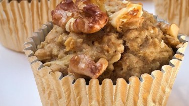 Muffins de manzana con harina integral y avena