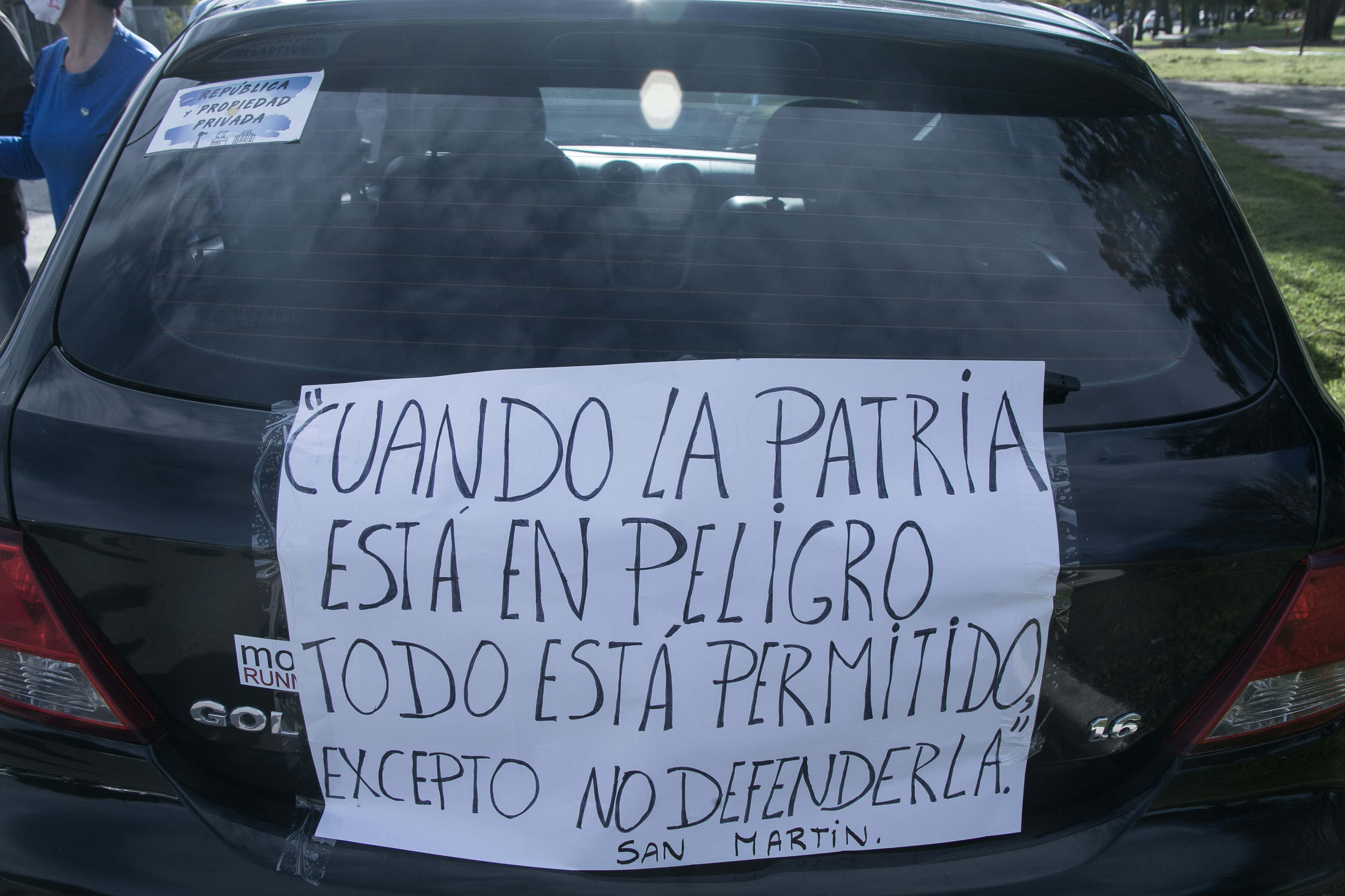 En un nuevo aniversario del fallecimiento de San Martín, invocaron una frase del Libertador. Foto: Pablo Leguizamón.