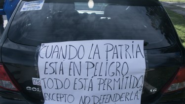 En un nuevo aniversario del fallecimiento de San Martín, invocaron una frase del Libertador. Foto: Pablo Leguizamón.