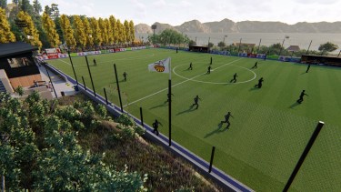 El objetivo de la dirigencia del club es tener habilitada la cancha a finales de este año, para jugar el torneo local de la Lifuba. Foto: gentileza