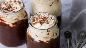 Mini postres de chocolate