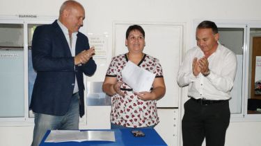 Cerda había asumido la jefatura en febrero pasado, junto al ministro Zgaib y al intendente Rivero. Foto: gentileza Municipio de Campo Grande.-