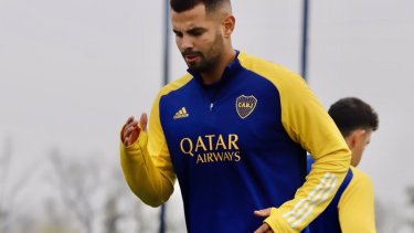 Edwin Cardona, que viene desde México, ya cumplió con el aislamiento y se entrena junto a sus compañeros.