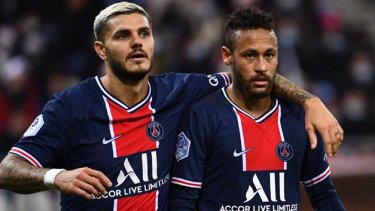 Mauro Icardi metió un doblete en la victoria de PSG