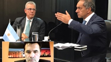 El titular de Energía, Darío Martínez, y el embajador en Brasil Daniel Scioli, plantearon el estado del proyecto de un gasoducto que una Vaca Muerta con Brasil.