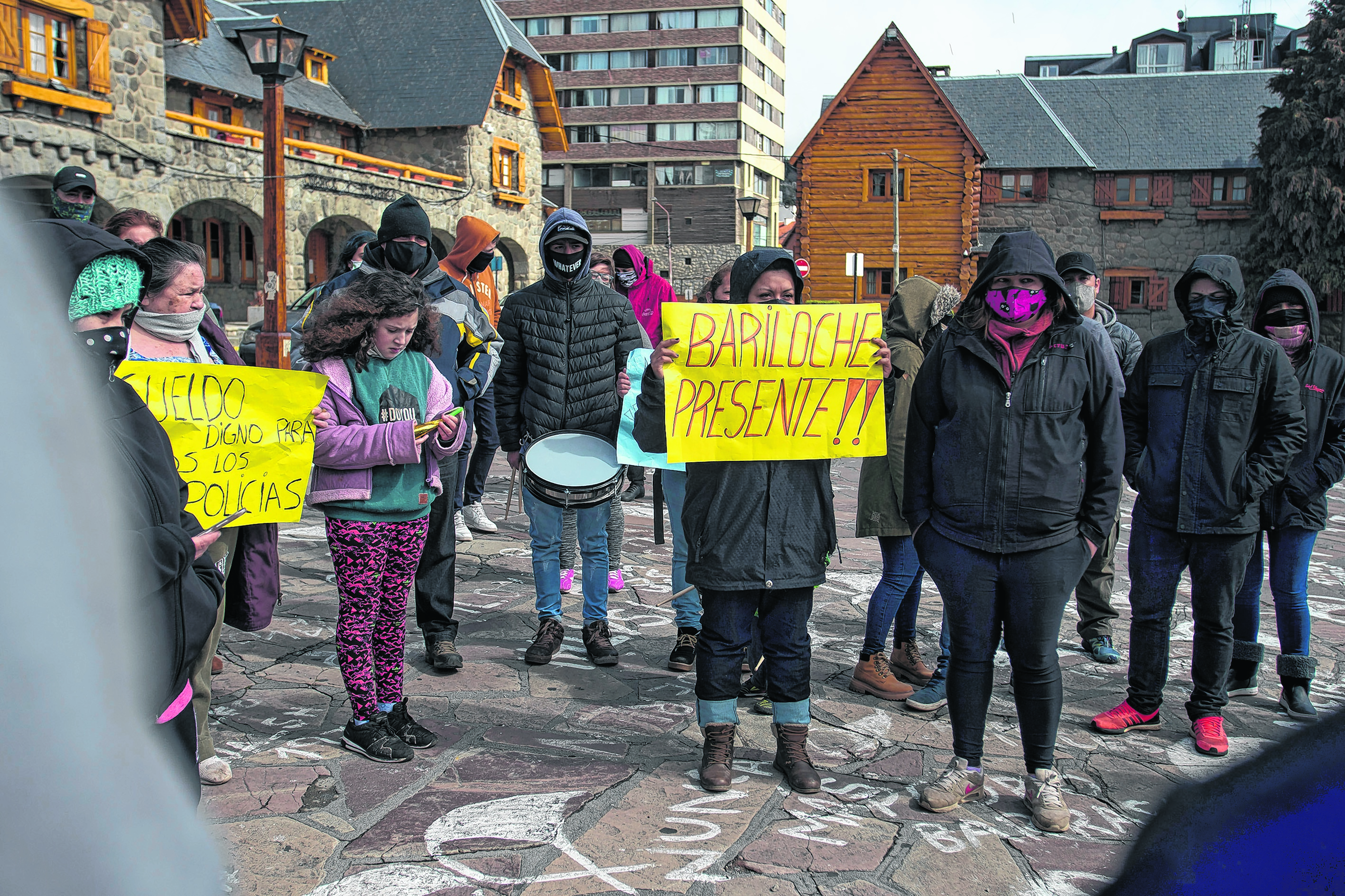 Protesta policial en Bariloche.