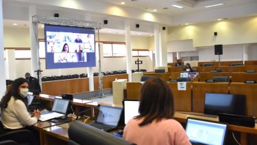 La tercera es la vencida: los primeros simulacros fueron con técnicos y ayer se sumaron los concejales (gentileza)