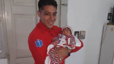 Hace 10 años es Bombero Voluntario de Patagones. Foto: Gentileza.