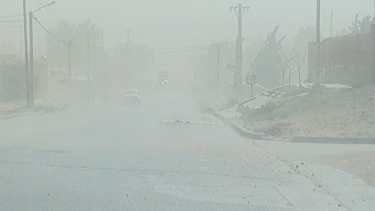 Así se "veía" Rincón de los Sauces a las 13. (Gentileza).-