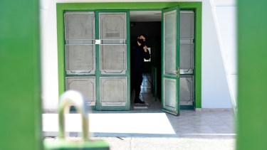 La sala de audiencias en Avenida Argentina al 1500 (foto Florencia Salto)