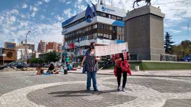 La convocatoria fue en el monumento al general San Martín. Foto: Gentileza