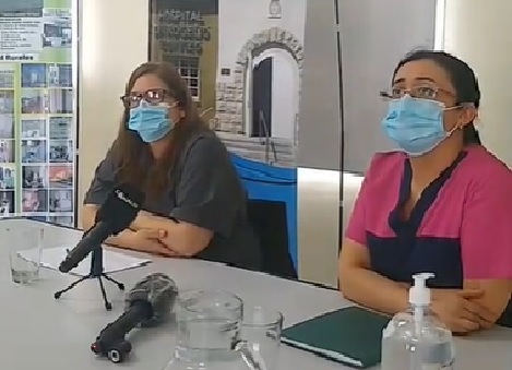 Médicas del hospital de Jacobacci pidieron a los vecinos "responsabilidad social y solidaridad" (Foto: José Mellado)