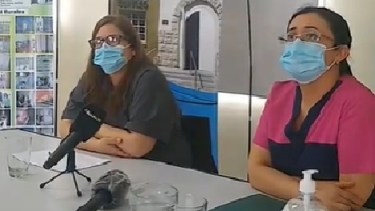 Médicas del hospital de Jacobacci pidieron a los vecinos "responsabilidad social y solidaridad" (Foto: José Mellado)