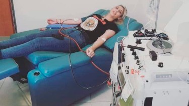 Agustina es la primer donante de plasma de Cutral Co. Foto: Gentileza
