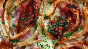 Rosetas de papa rellenas