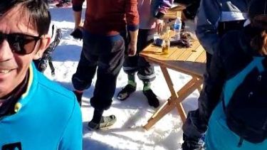 Captura de uno de los videos que se difundió sobre la situación de Chapelco. 