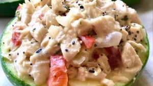 Zapallitos rellenos con pollo