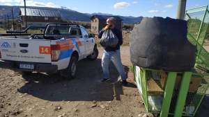 Funcionarios de San Martín  realizan la recolección de residuos con su camionetas