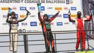 Álvarez y su primera victoria en el rallycross