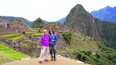 Puerta del Sol a 2.745 msnm, desde donde se observa una vista de la Ciudadela, ubicada más abajo a 1 km de distancia.
