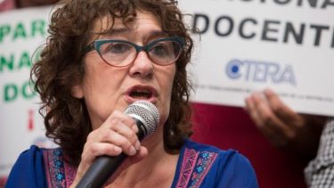 Sonia Alesso de Ctera expresó la postura con respecto a la vuelta a clases presenciales. Foto archivo. 